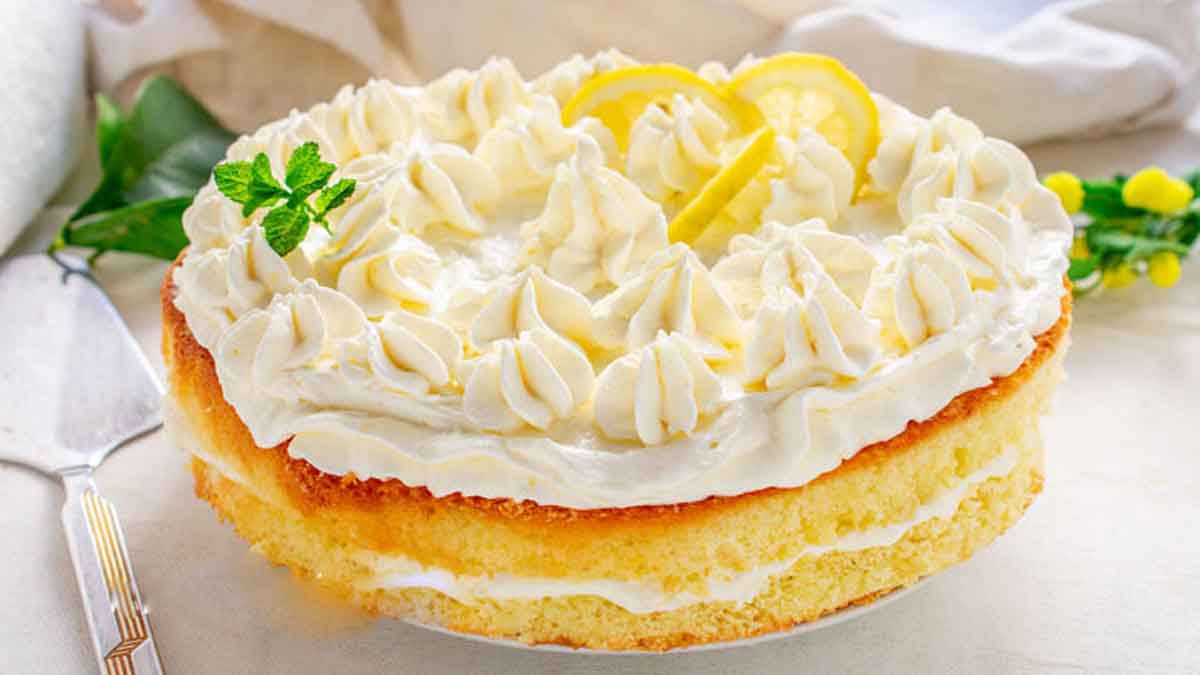 Gâteau au citron à la crème diplomatique