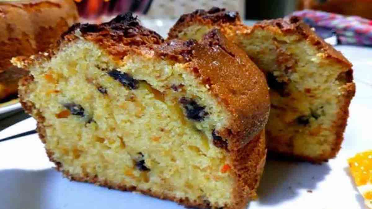 Cake à l’orange et raisins secs, gourmand et exquis