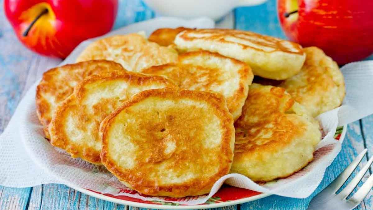 Pancakes aux pommes sans œufs, sans beurre et seulement 70 calories !
