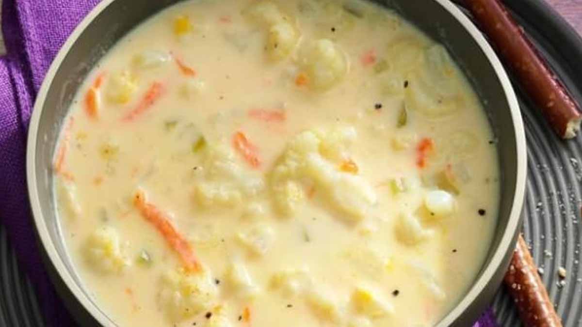Soupe crémeuse au chou-fleur, facile et savoureux