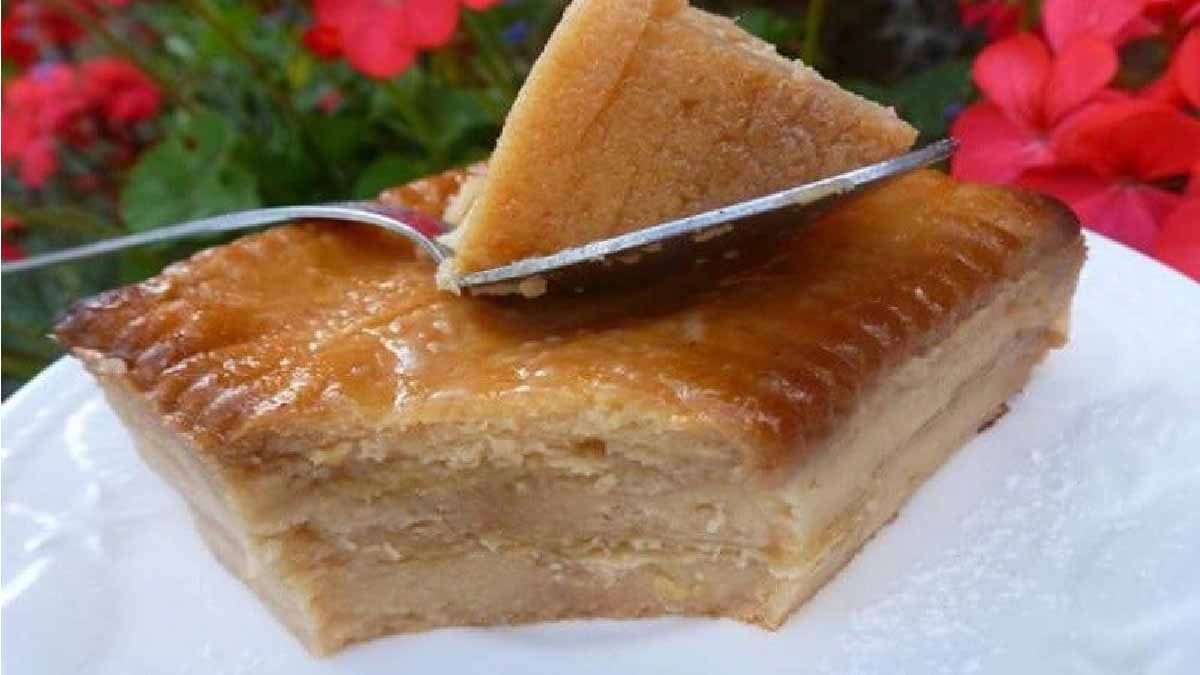 Gâteau pudding aux petits-beurre et pommes