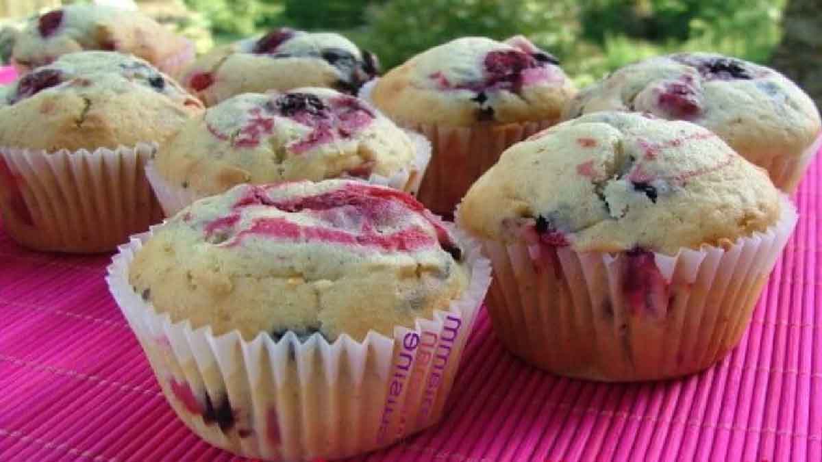 Muffins au mascarpone et aux fruits rouges
