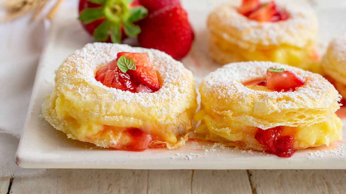 Feuilletés aux fraises et au citron, un dessert simple très agréable en bouche