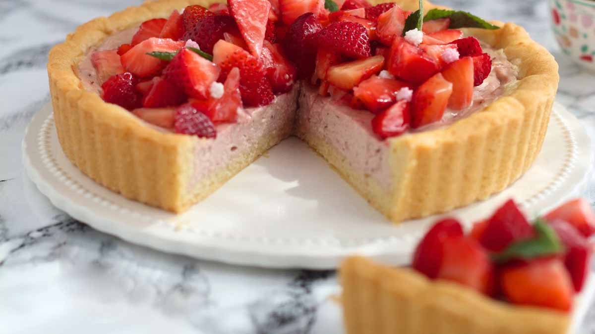 Tarte à la ricotta et aux fraises, un dessert facile et gourmand